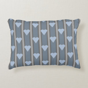Heart Striped Accent Pillow