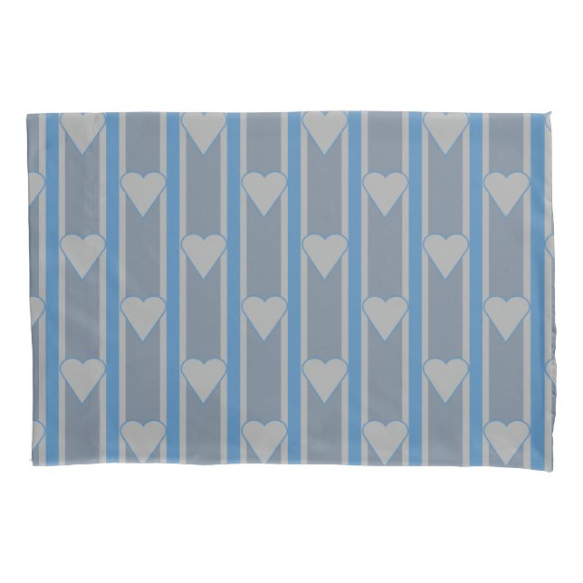 Heart Striped Pillowcase (Front)