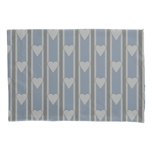 Heart Striped Pillowcase (Front)