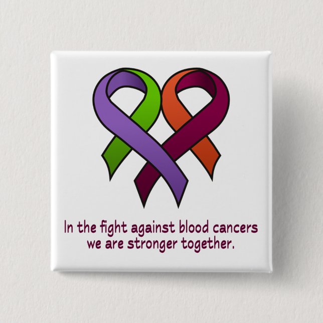 Heart - Stronger Together 2 Inch Square Button (Front)