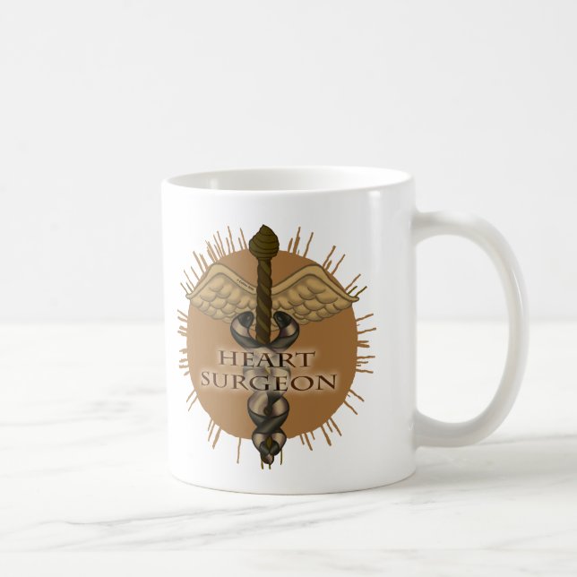 Heart Surgeon Caduceus Coffee Mug (Right)