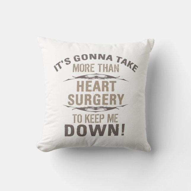 Heart Surgery Humour Throw Pillow (Front)
