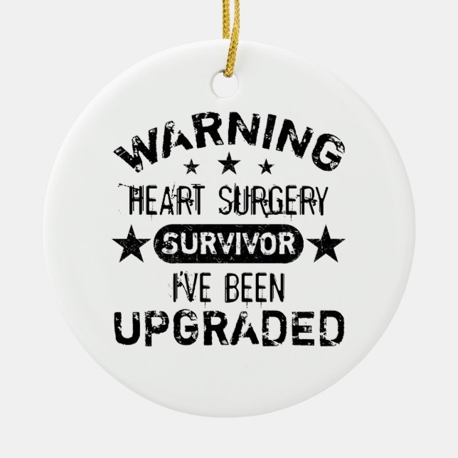 Heart Surgery Humour Upgraded Ceramic Ornament (Front)