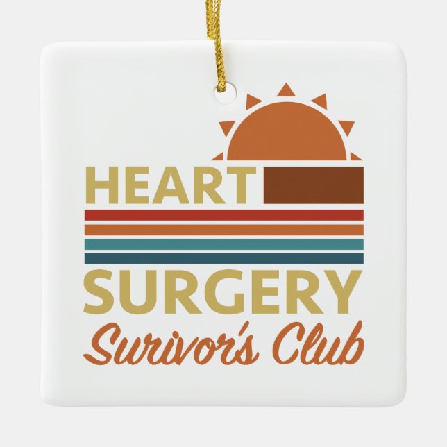 Heart Surgery Recovery Humour Ceramic Ornament (Front)