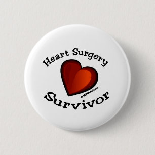 Heart Surgery Survivor 2 Inch Round Button