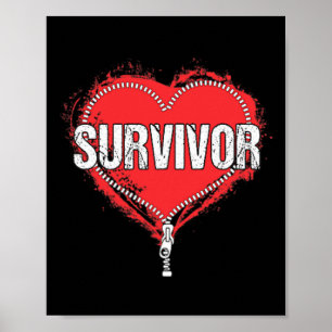 Heart Surgery Survivor Cardiac New Life Gift  Poster
