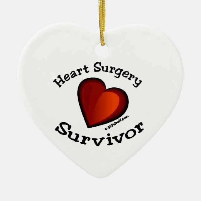 Heart Surgery Survivor Ceramic Ornament (Front)