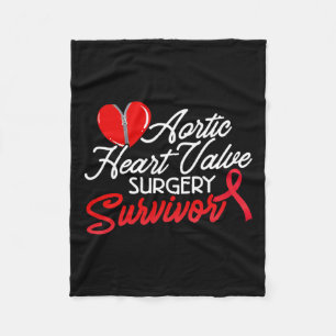 Heart Surgery Survivor Heart Disease Awareness Fleece Blanket