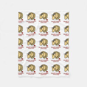 Heart surgery Survivor Lion Fleece Blanket