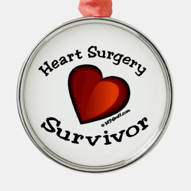 Heart Surgery Survivor Metal Ornament (Front)