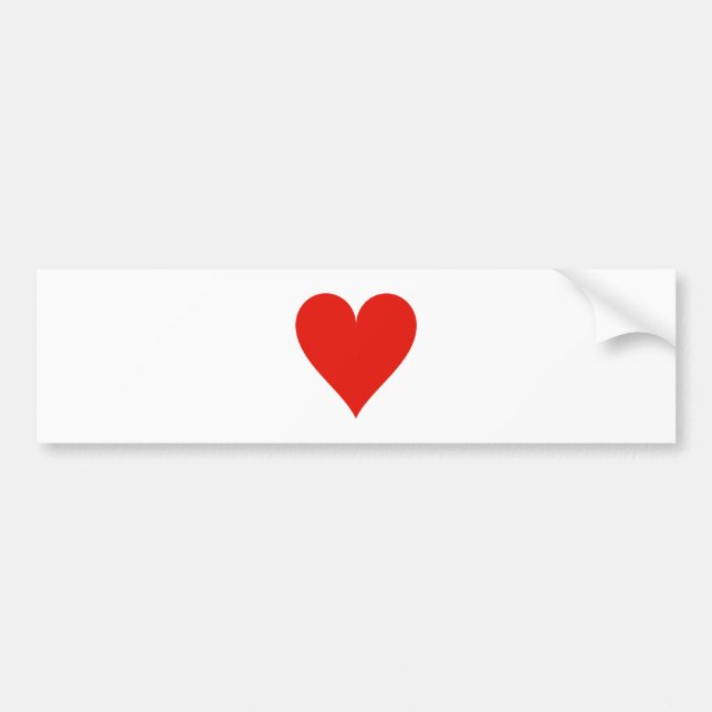 Heart symbol bumper sticker (Front)