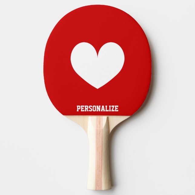 Heart symbol ping pong paddle for table tennis (Front)