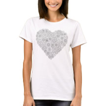 Heart T-shirt: Adult Colouring Book Style