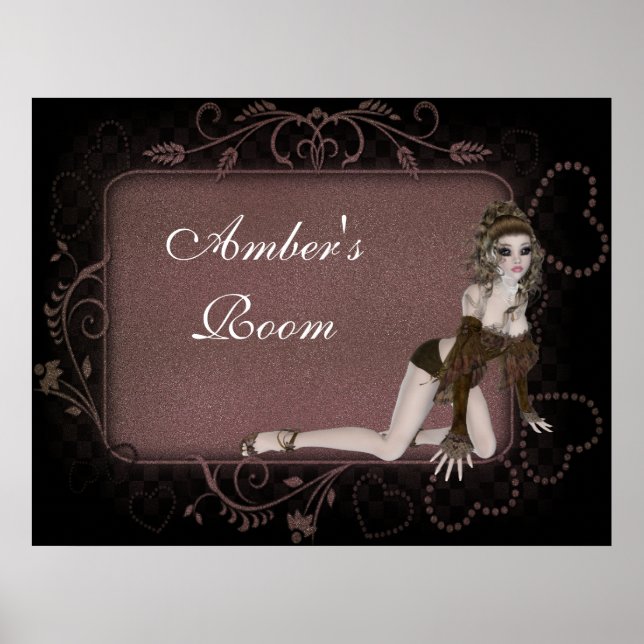 Heart Tag Elf Design - Customizable Fantasy Print (Front)