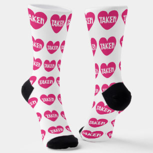 Heart Taken Valentine Socks