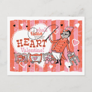 Heart Tamer Retro Valentine Postcard