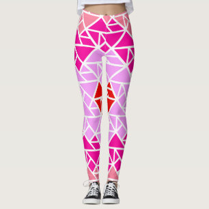 Heart Tangram Pattern Leggings