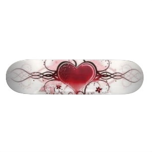 heart tattoo design skateboard