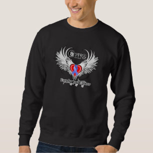Heart Tattoo Wings - Cure Esophageal Cancer Sweatshirt