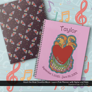 Heart the Beat Doodles for Music Lovers Pink