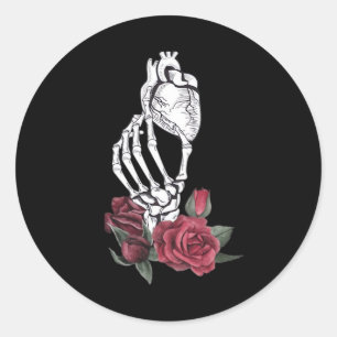 Heart The Skeleton's Hand Classic Classic Round Sticker