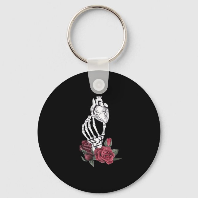 Heart The Skeleton's Hand Classic Keychain (Front)