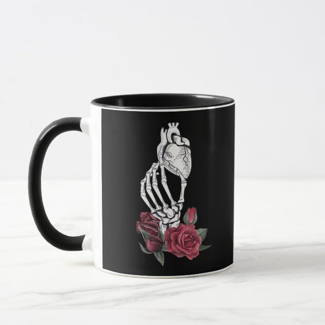 Heart The Skeleton's Hand Classic Mug (Left)