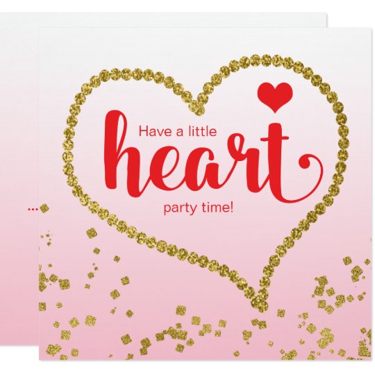 Heart Theme Family Reunion Birthday Party Card