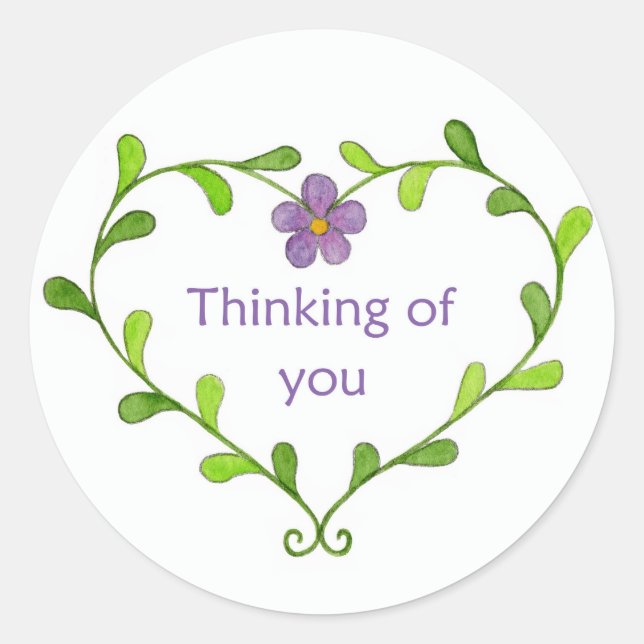 Heart Thinking of You sticker (Front)