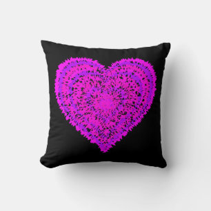 Heart throw pillow