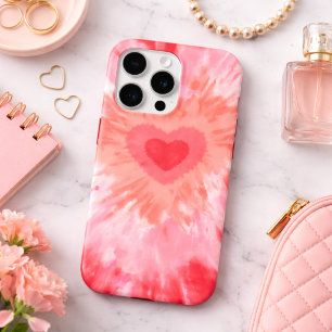 Heart Tie Dye Monogram  iPhone 15 Pro Case