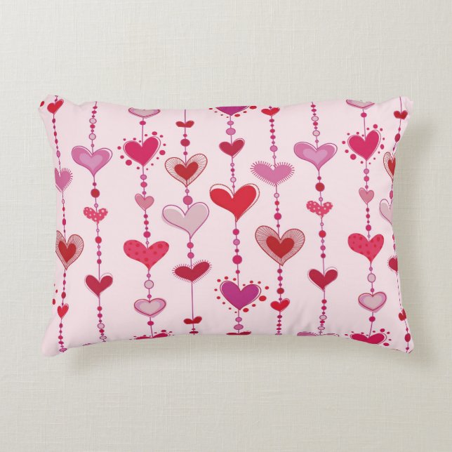 Heart Tiles Accent Pillow (Front)