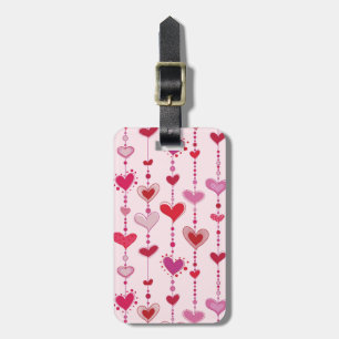 Heart Tiles Luggage Tag