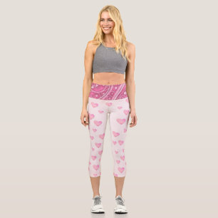 Heart to Heart Valentines Day Capri Leggings
