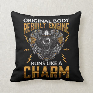 Heart Transplant Rebuilt Engine Bypass Surgery Throw Pillow