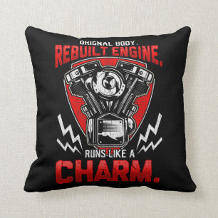 Heart Transplant Surgery Rebuilt Engine Bypass Throw Pillow