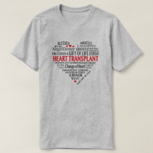 Heart Transplant Survivor Words Customizable T-Shirt