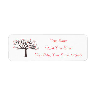Heart Tree Address Label