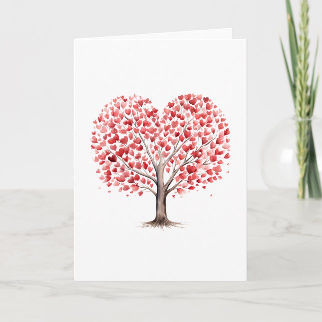 Heart Tree Blank Note Card (Front)