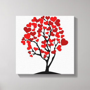 Heart tree canvas