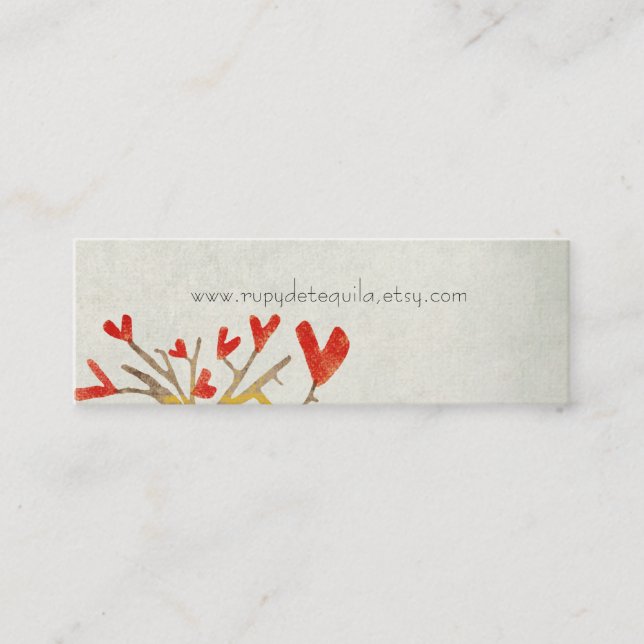Heart  Tree Cute Business Card (Front)