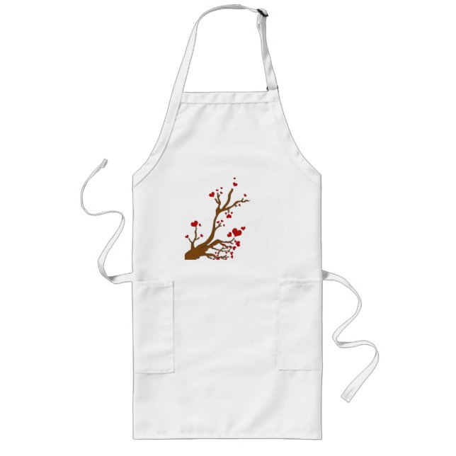 heart tree long apron (Front)