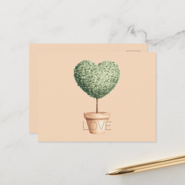 Heart Tree Love Postcard (Front/Back In Situ)