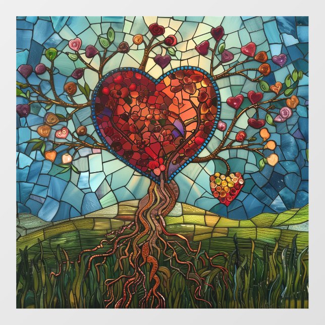 Heart Tree of Life Window Cling (Sheet)