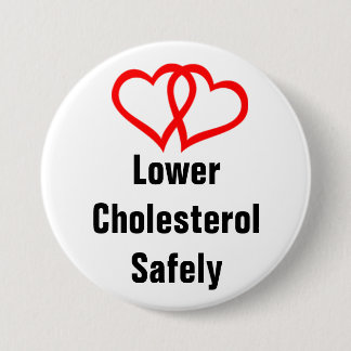 heart-two-hearts, LowerCholesterolSafely 3 Inch Round Button