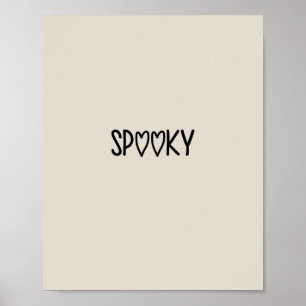 Heart Typography spooky Poster