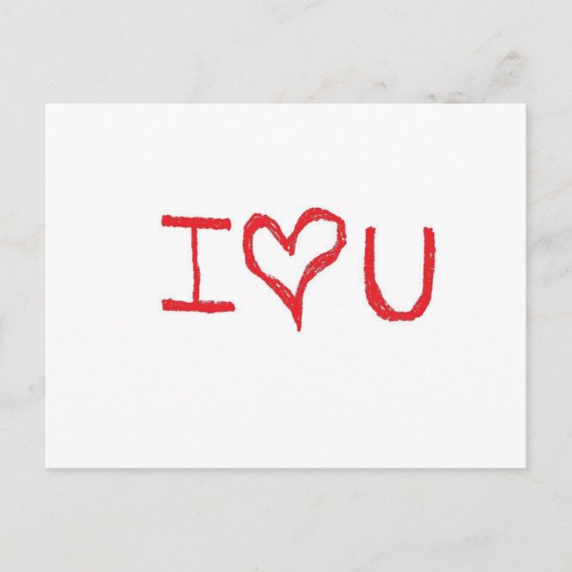 heart u postcard (Front)