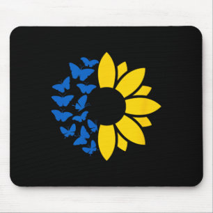Heart Ukraine Sunflower Mouse Pad