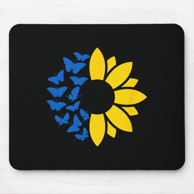 Heart Ukraine Sunflower  Mouse Pad (Front)