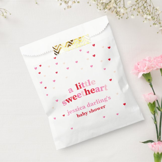 Heart Valentine Theme Baby Girl Shower Red Pink Favour Bag (Sealed)
